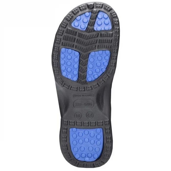 Șlapi tip saboți crocs negri-albaștri ușori din material EVA, Ardon CROCS MARINE