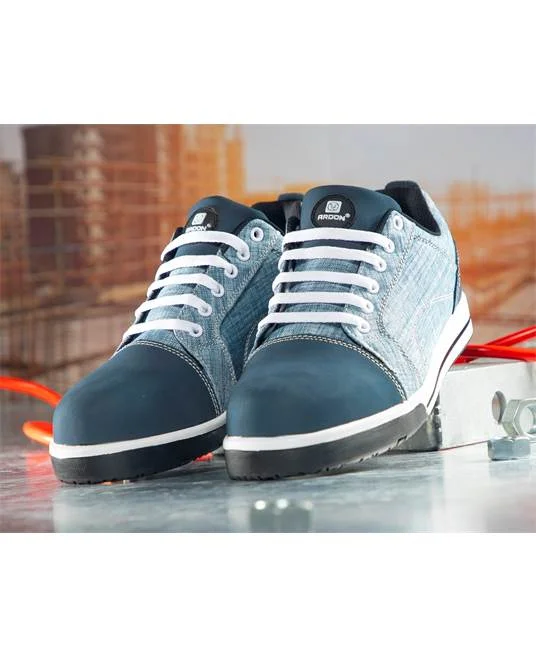 Pantofi de protecție S1P cu bombeu compozit si lamela, Ardon DERRIK DENIM, culoarea albastru