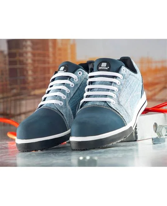 Pantofi de protecție S1P cu bombeu compozit si lamela, Ardon DERRIK DENIM, culoarea albastru