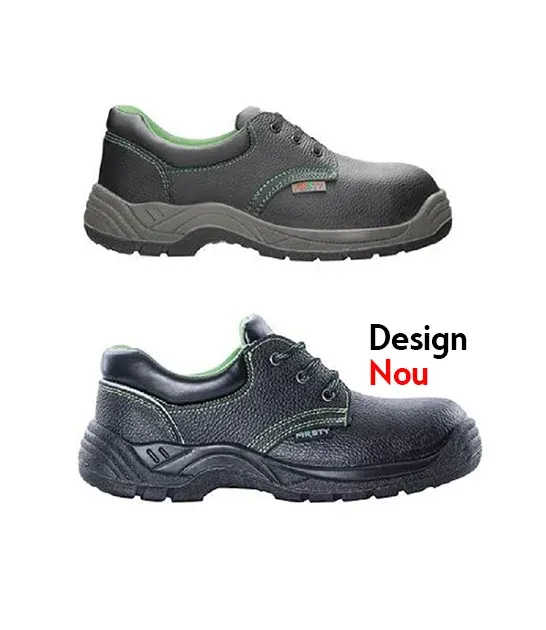 Pantofi de protecție cu bombeu din oțel și lamelă antiperforație din oțel, din piele naturală, Ardon FIRLOW, S3, marcaje SRA/SRC, culoarea negru