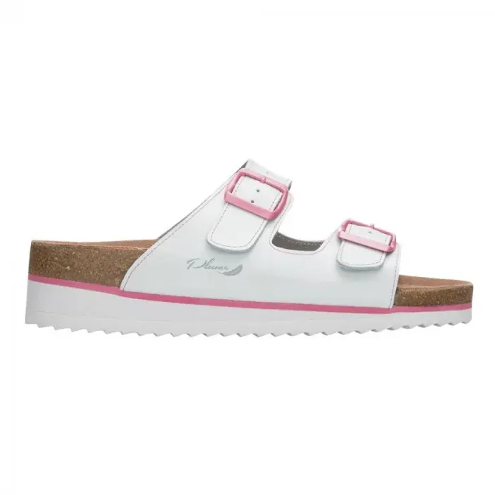 Saboți de damă, din piele cu acoperire PU, Ardon JUNO, culoarea alb
