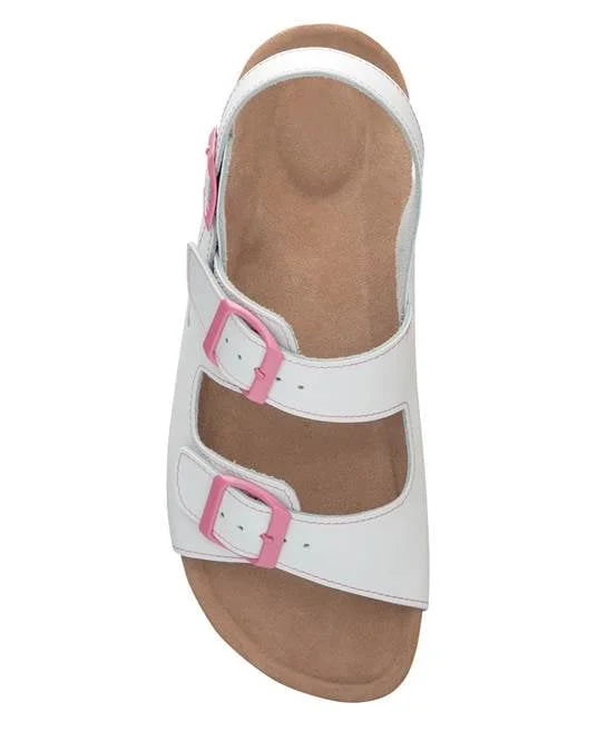 Sandale de vara femei cu baretă talpă plută albi-roz, Ardon VENUS