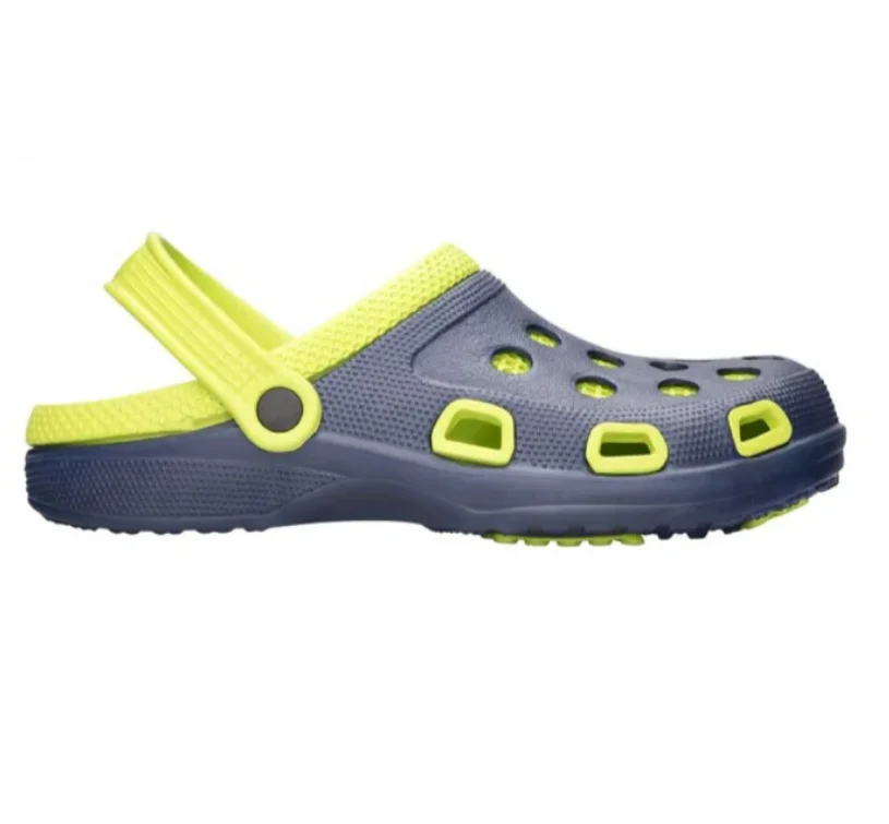 Șlapi tip crocs verde-bleumarin ușori din material EVA, Ardon CROCS MARINE