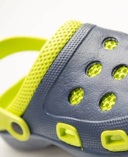 Șlapi tip crocs verde-bleumarin ușori din material EVA, Ardon CROCS MARINE