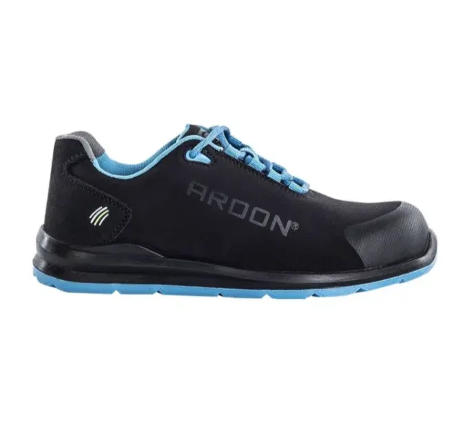 Pantofi de protecție cu bombeu metalic și lamelă, din softshell, Ardon SOFTEX, FO S1P SR, culoarea albastru