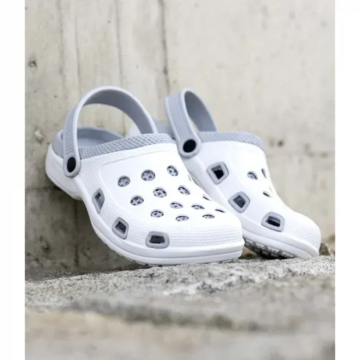 Șlapi tip saboți crocs albi ușori din material EVA, Ardon CROCS MARINE
