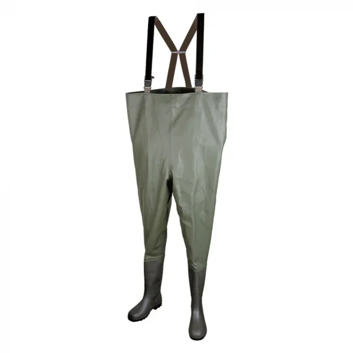 Cizme de lucru tip pescar impermeabile, verzi, OB, CHEST WADERS, culoarea verde