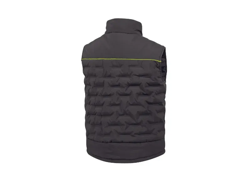 Vesta groasa de iarna din puf, culoarea gri, matlasata, Gravity, Delta Plus