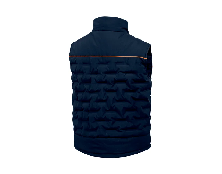 Vesta groasa de iarna din puf, culoarea bleumarin, matlasata, Gravity, Delta Plus