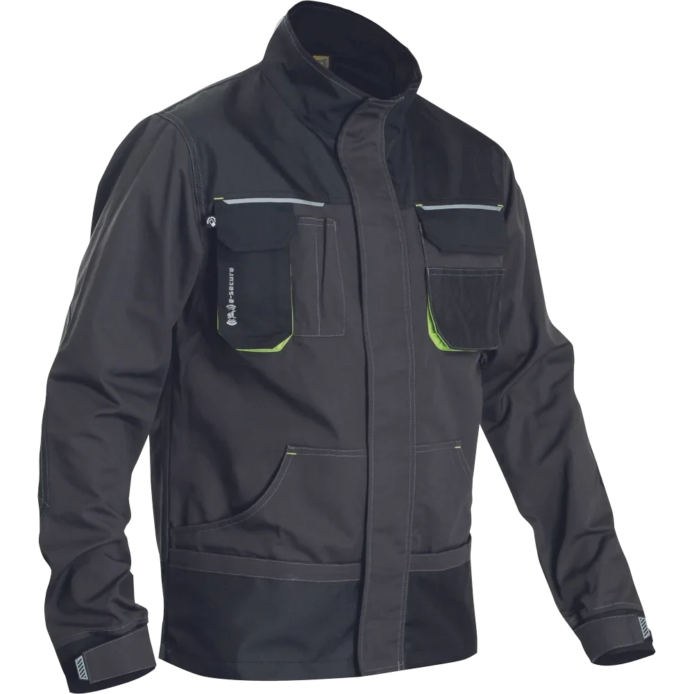 Jacheta de lucru antracit-lime, REUSEL GREENDALE