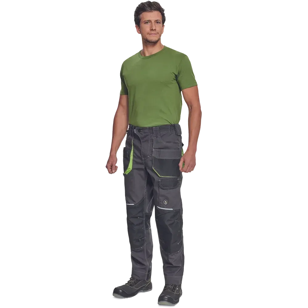 Pantaloni de lucru standard Greendale, antracit-lime