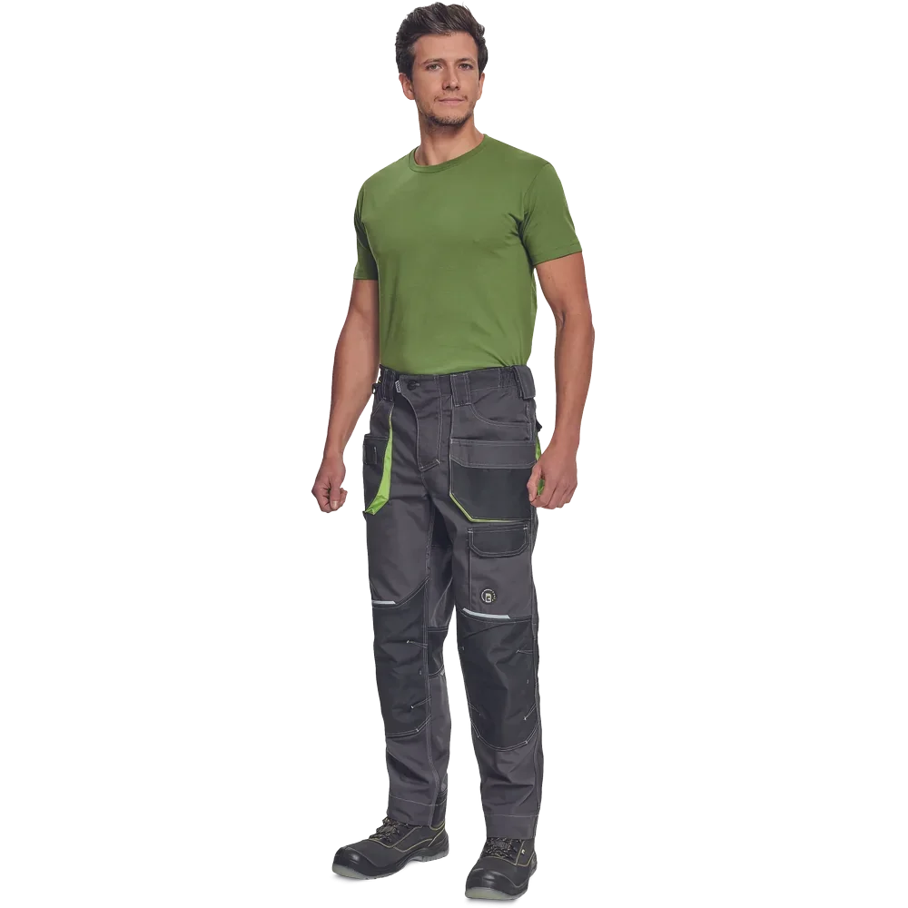 Pantaloni de lucru standard Greendale, antracit-lime