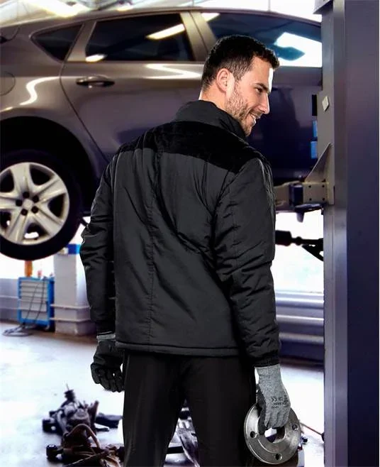 Jachetă vătuita de iarna Ardon DANNY 2 IN 1, culoarea negru, tercot 65/35, captuseala bumbac, cu maneci detasabile