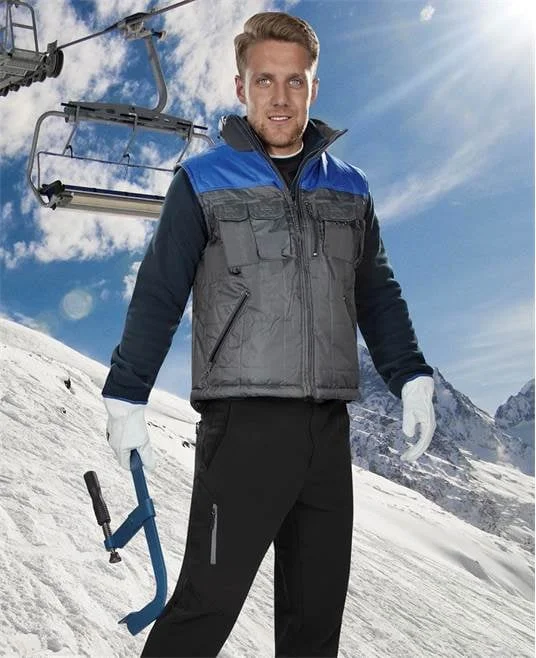 Vestă de lucru gri-albastră de iarnă, culoarea roșu, Ardon MAX