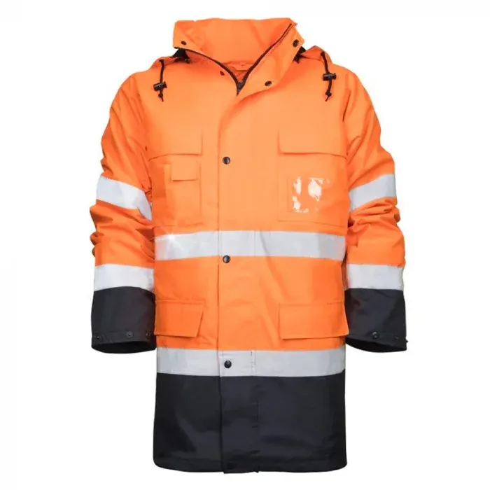 Jachetă portocalie reflectorizanta cu gluga pentru bărbați, 2 in 1, din poliester, Ardon MAXWELL, culoarea portocaliu