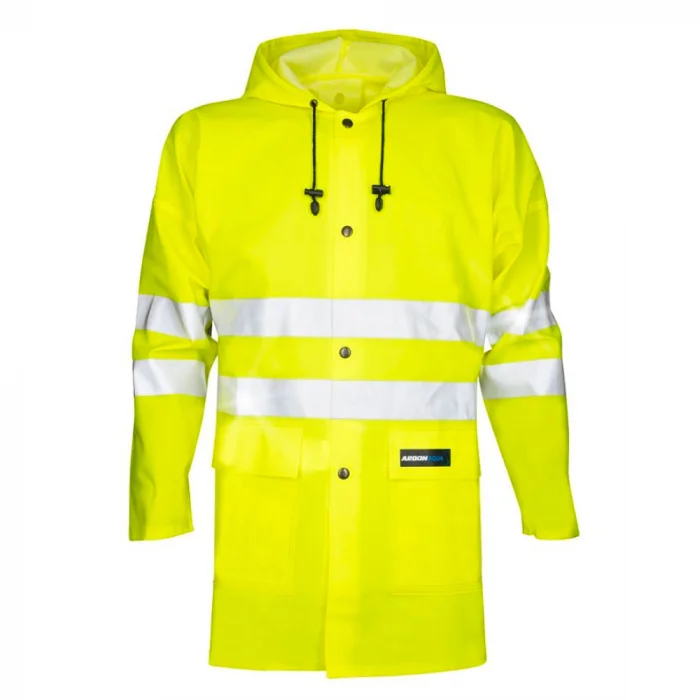 Pelerina de ploaie scurta reflectorizanta, culoarea galben, AQUA 1101