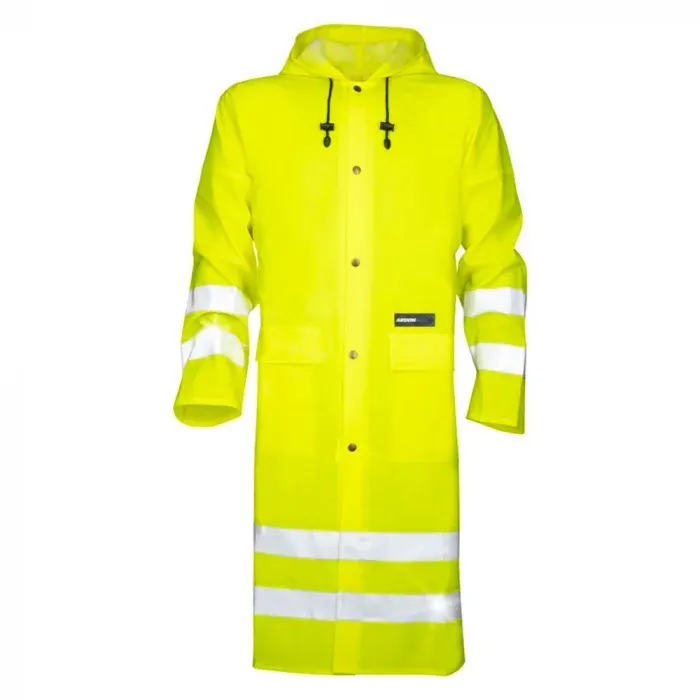Pelerină de ploaie reflectorizanta lunga, Aqua 1102, din pvc și plavitex, 350g/mp, Ardon, culoarea galben