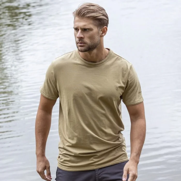 Tricou simplu barbati bej cu maneca scurta, Ardon Trendy