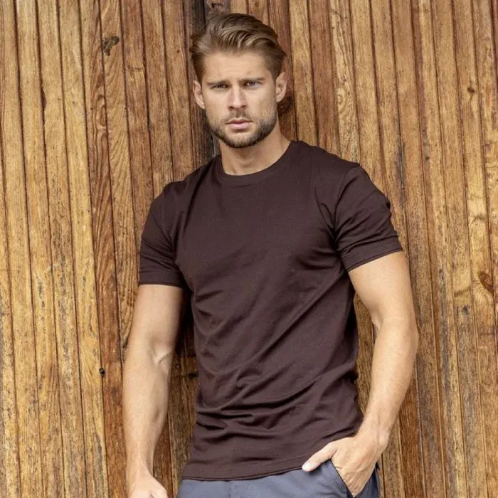 Tricou simplu barbati maro cu maneca scurta, Ardon Trendy