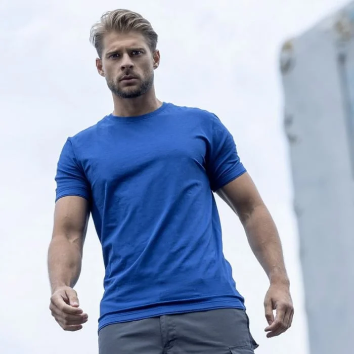 Tricou simplu barbati albastru cu maneca scurta, Ardon Trendy