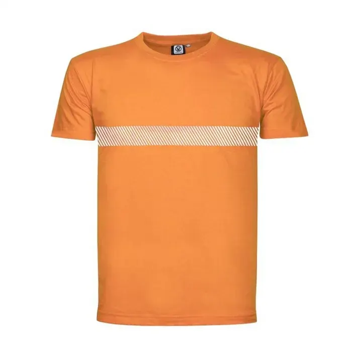 Tricou simplu reflectorizant pentru bărbați, cu mânecă scurtă, din bumbac, 160g/mp, Ardon XAVER, culoarea portocaliu