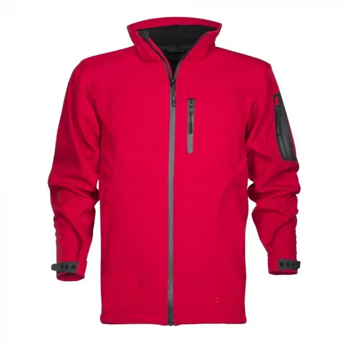 Jachetă softshell roșie impermeabilă cu glugă, din poliester și spandex, Ardon SPIRIT, culoarea roșu