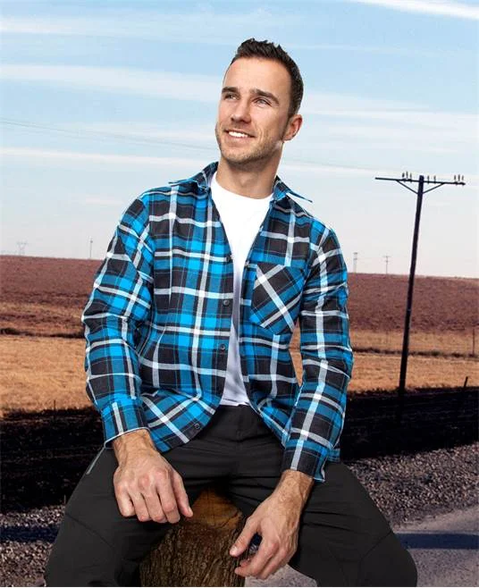 Cămașă de lucru bărbați bumbac 100%, albastru-negru, Ardon Jonah