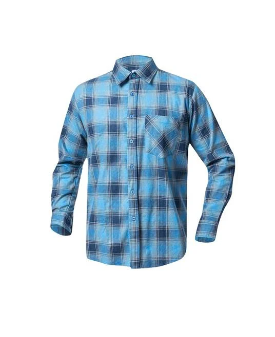 Camasa de lucru flanel barbati, albastru-bleu, 100% bumbac, Ardon URBAN
