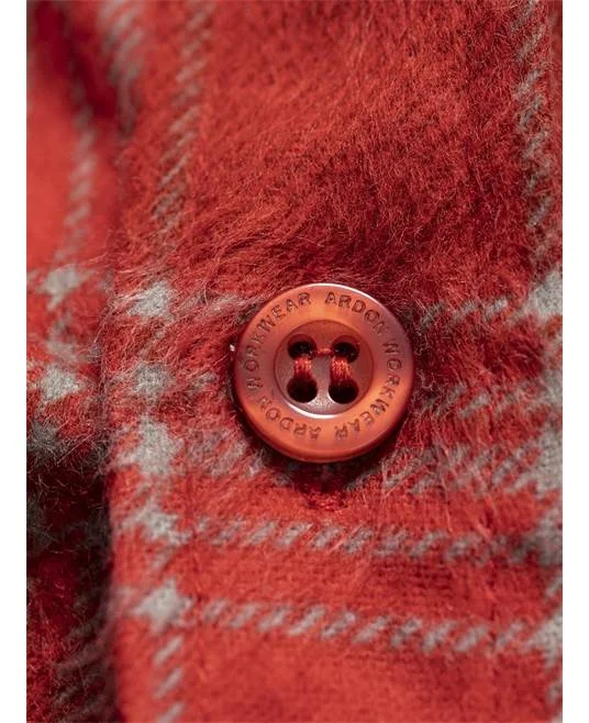 Camasa de lucru flanel barbati, rosu-bej, 100% bumbac, Ardon URBAN