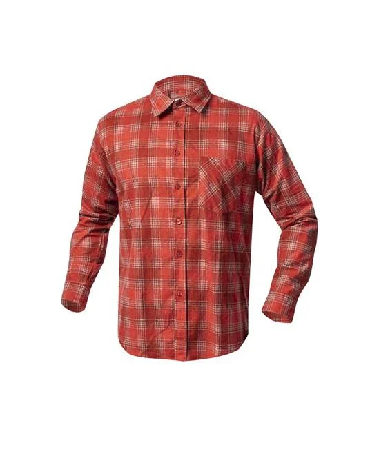 Camasa de lucru flanel barbati, rosu-bej, 100% bumbac, Ardon URBAN