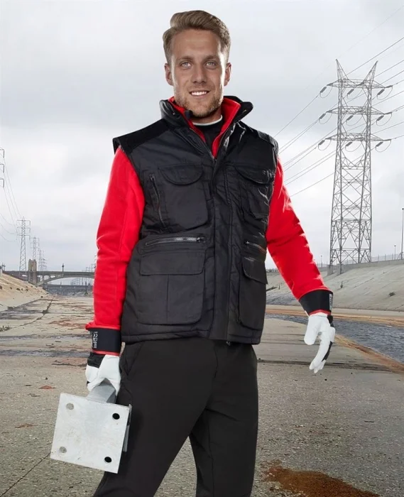 Vesta de iarna neagra vatuită Ardon DANNY, culoarea bleumarin, poliester 65/35