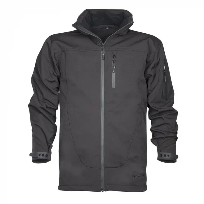 Jacheta softshell neagră impermeabilă cu glugă, culoarea negru, Ardon SPIRIT