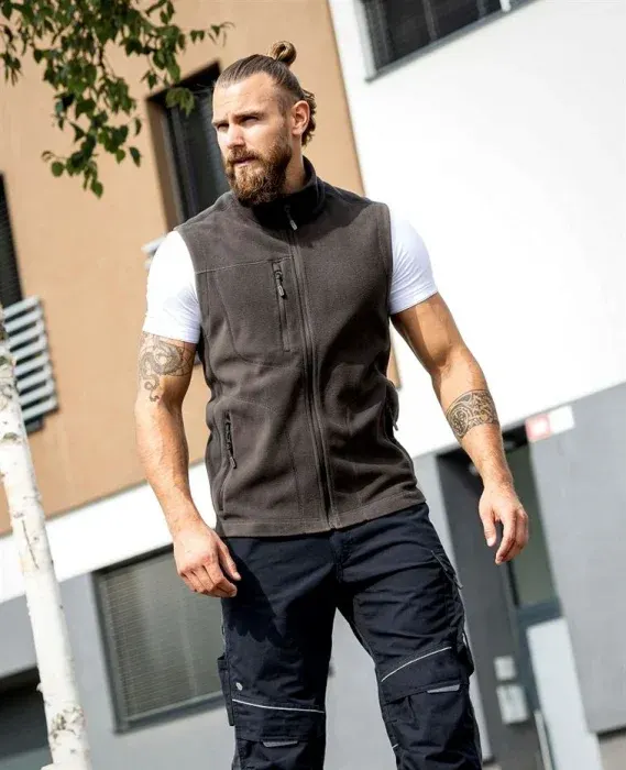 Vestă de iarnă 100% poliester maro fleece, Ardon MARTIN