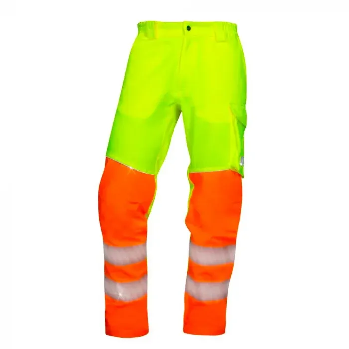 Pantaloni reflectorizanti de lucru in talie, din bumbac și poliester, 290g/mp, Ardon SIGNAL, culoarea galben