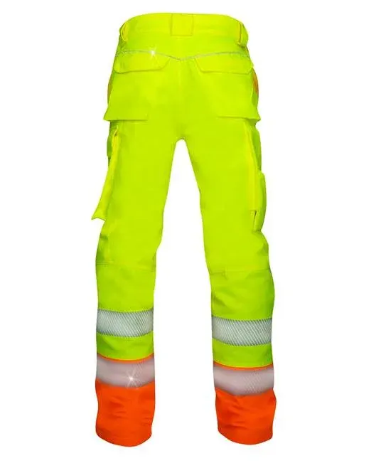 Pantaloni reflectorizanti de lucru in talie, culoarea galben, Ardon SIGNAL