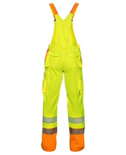 Pantaloni reflectorizanti de lucru cu pieptar, galben, Ardon SIGNAL