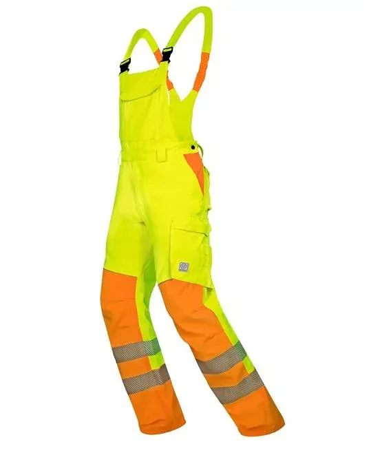 Pantaloni reflectorizanti de lucru cu pieptar, galben, Ardon SIGNAL