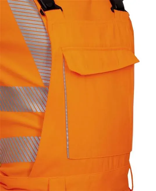 Pantaloni reflectorizanți de lucru cu pieptar, portocaliu, Ardon Signal