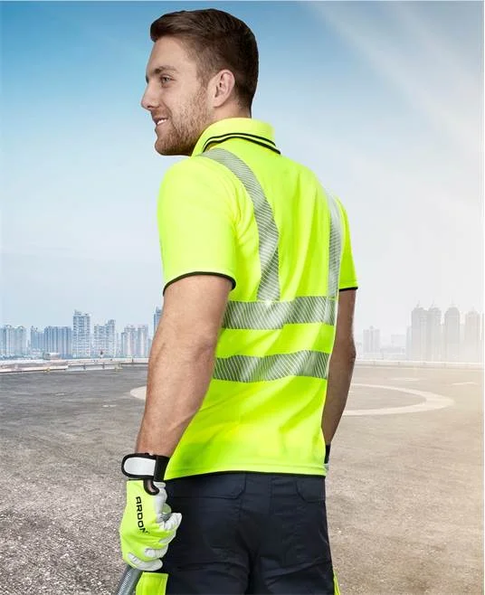 Tricou polo galben reflectorizant cu mânecă scurtă, Ardon Signal