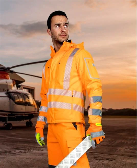 Jacheta softshell reflectorizanta portocalie, culoarea portocaliu, Ardon SIGNAL