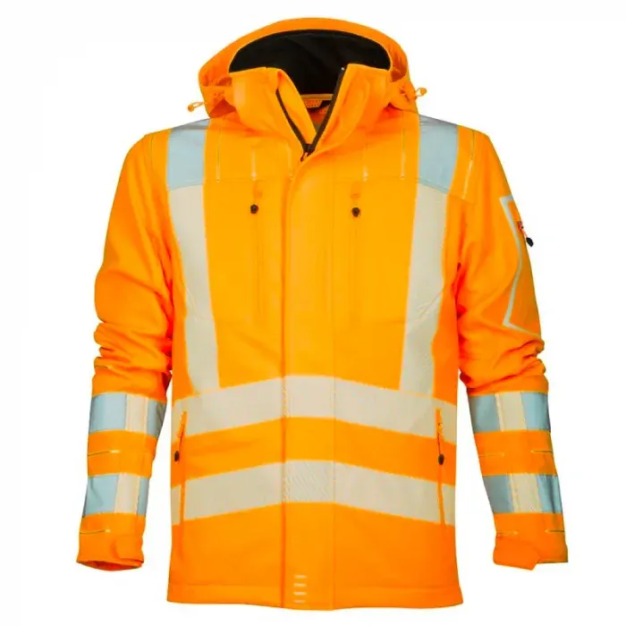 Jachetă softshell reflectorizanta portocalie, din poliester, 280 g/mp, Ardon SIGNAL, culoarea portocaliu