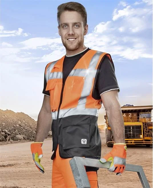 Vesta portocalie reflectorizanta tip manager, culoarea portocaliu, Ardon Signal