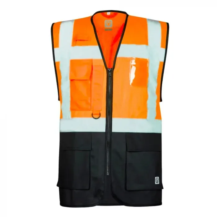 Vestă portocalie reflectorizantă tip manager, Signal, din poliester, 150g/mp, Ardon, culoarea portocaliu