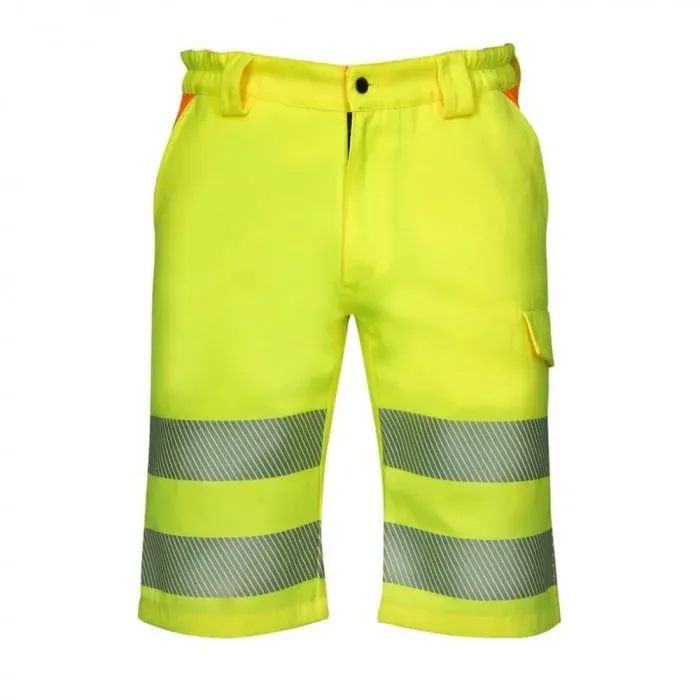 Pantaloni scurti reflectorizanti de lucru, Signal, din bumbac și poliester, 290g/mp, Ardon, culoarea galben