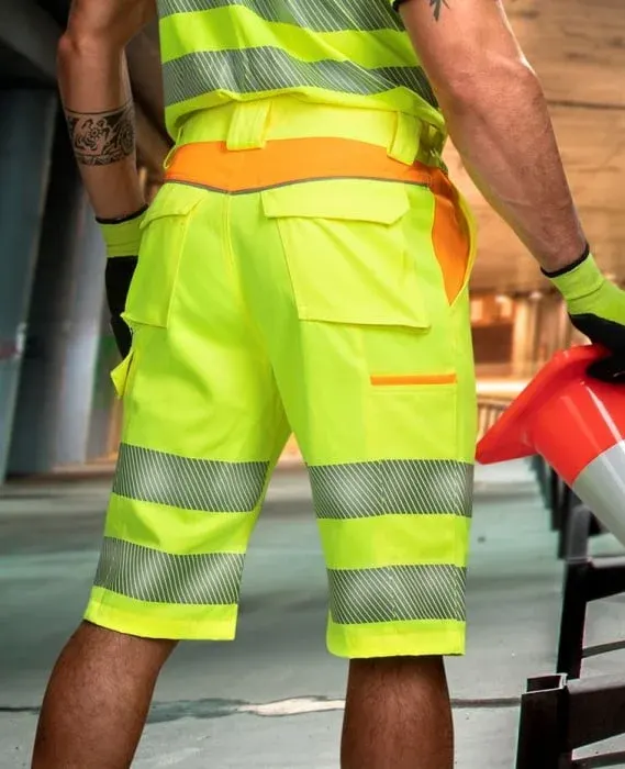 Pantaloni scurti reflectorizanti de lucru, galben, Ardon Signal