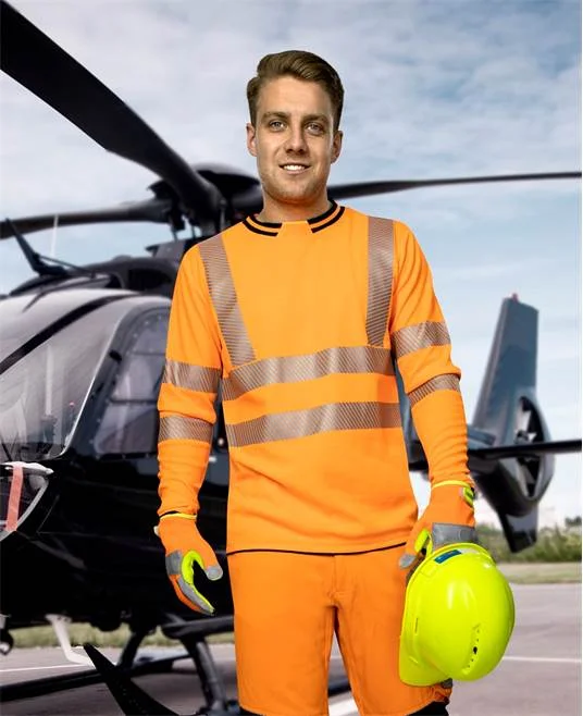 Tricou reflectorizant portocaliu cu maneca lunga, Ardon Signal