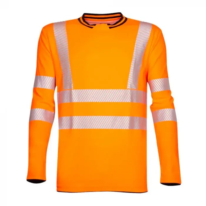 Tricou reflectorizant cu maneca lunga, Signal, din bumbac și poliester, 150g/mp, Ardon