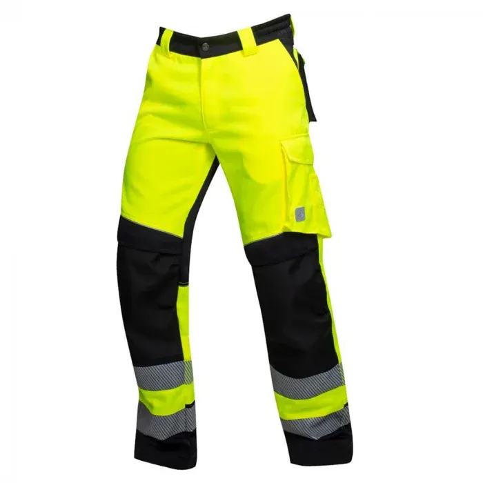 Pantaloni reflectorizanti de lucru in talie, galben-negru, SIGNAL+