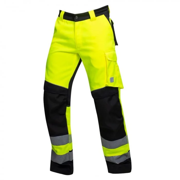 Pantaloni reflectorizanti de lucru in talie, galben-negru, SIGNAL+