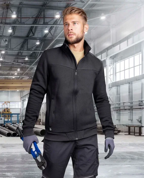 Hanorac negru fără glugă, 50% bumbac, 50% poliester, Ardon M007